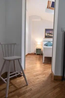 Letto o letti in una camera di Casa Barco Firenze