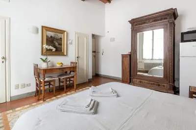 Letto o letti in una camera di Studio apt Ancient Palazzo