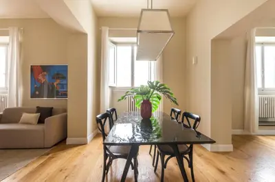 Area soggiorno di Lungarno marvelous apartment with private parking