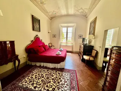 Letto o letti in una camera di Villa with Exclusive Garden in Rignano, Tuscany