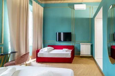 Letto o letti in una camera di Residenza d'Epoca White Room