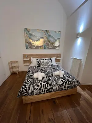 Letto o letti in una camera di Chic Florence Retreat City Gem