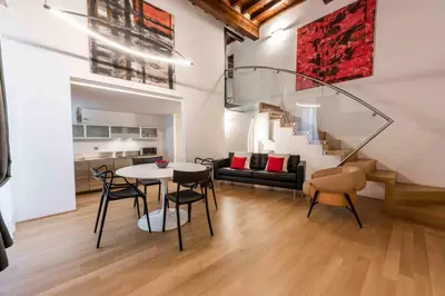 Area soggiorno di appartamento palazzo bardi apartments n 2