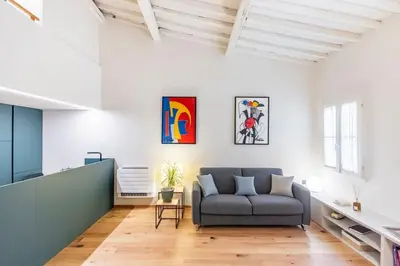 Area soggiorno di B-suite Florence