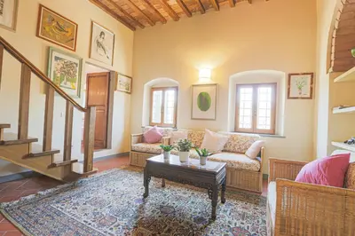Area soggiorno di Casale La Fornace nel Chianti