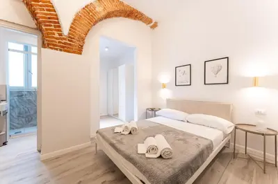 Letto o letti in una camera di San Gallo Luxury 2 minuti dal Duomo