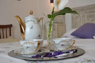 Letto o letti in una camera di B&B Villa Il Poggiolino