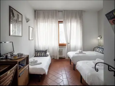 Letto o letti in una camera di Antica Posta