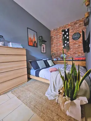 Letto o letti in una camera di La casa dell'artista