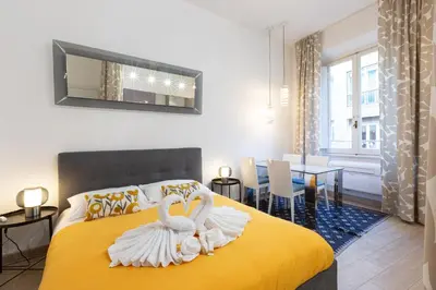 Letto o letti in una camera di Signoria Apartment