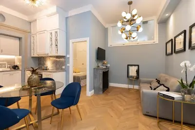 Cucina o angolo cottura di BLUE SUITE - Pitti Place Residence