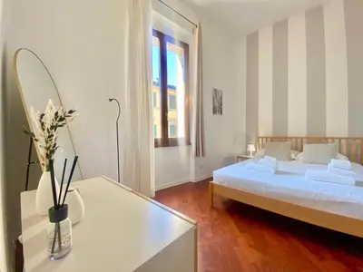Letto o letti in una camera di Elegant accommodation near the center and nature