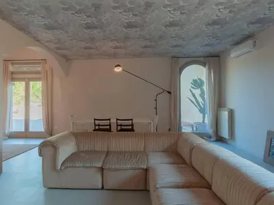 Area soggiorno di Casa Zacch - Country house with terrace in the hills near Florence
