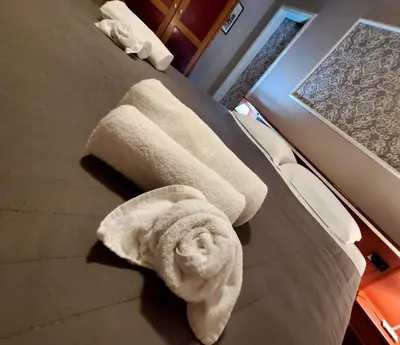 Letto o letti in una camera di Hotel Fedora