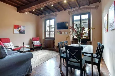 Area soggiorno di Via Panzani Apartment Near The train station
