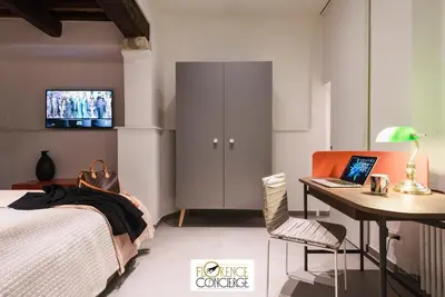 Letto o letti in una camera di Ground Floor With Patio-Ghibellina 65