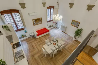 Area soggiorno di Accommodation in Florence - Duomo