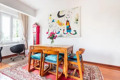 Area soggiorno di Arno River view Apartment Terraces, Free Parking