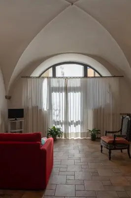 Area soggiorno di Characteristic apartment in the center of Florence