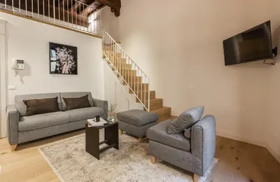 Area soggiorno di Apartments Florence- The retreat